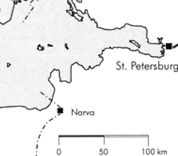 The map of the Ingria area
